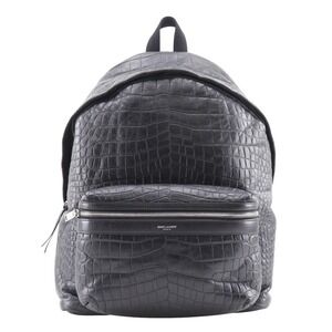 Saint Laurent City backpack Crocodile leather black Bag double zipper
